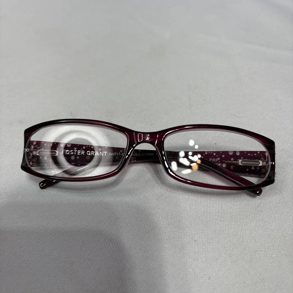 Foster Grant Reading Glasses +150 Red Glitter Polka‎ Dot Frame Stylish Readers